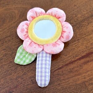 Baby Gund Floral Plush Mirror Rattle Toy